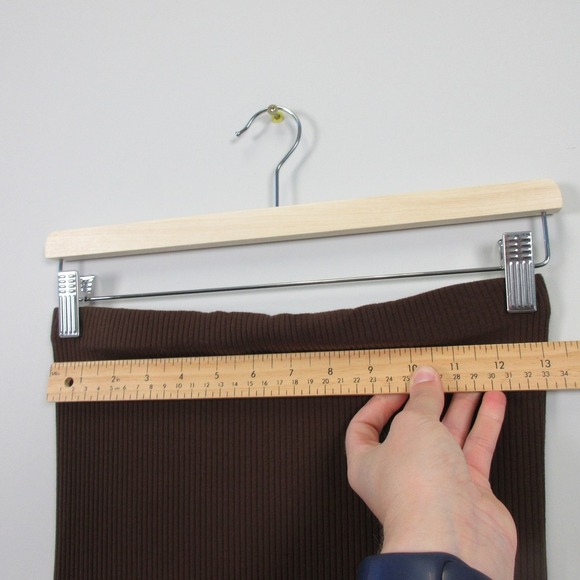 Reformation Bodycon Midi Tube Dress S Brown Ribbed Knit Minimalist Casual 314 - Picture 7 of 12